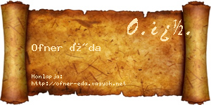 Ofner Éda névjegykártya